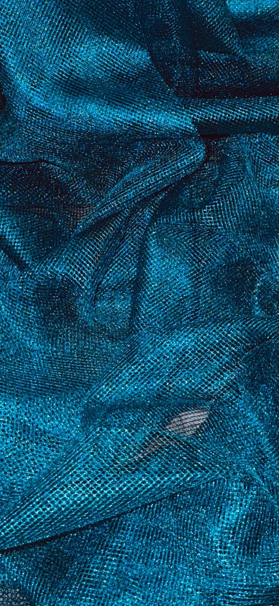Kingfisher Blue Fishnet Chainmail Mesh Net Fabric 58'' PRICE PER METER