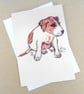 Jack Russell Puppy Pastel Print Card - Image 1
