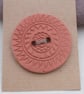 Large Sun Pattern Terracotta Button