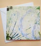 Greetings cards - Blank - Set of 4 Abstract Designs - Green no 12 - Image 5