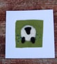 Sheep needle felt wool card, Easter card, birthday card, get well card