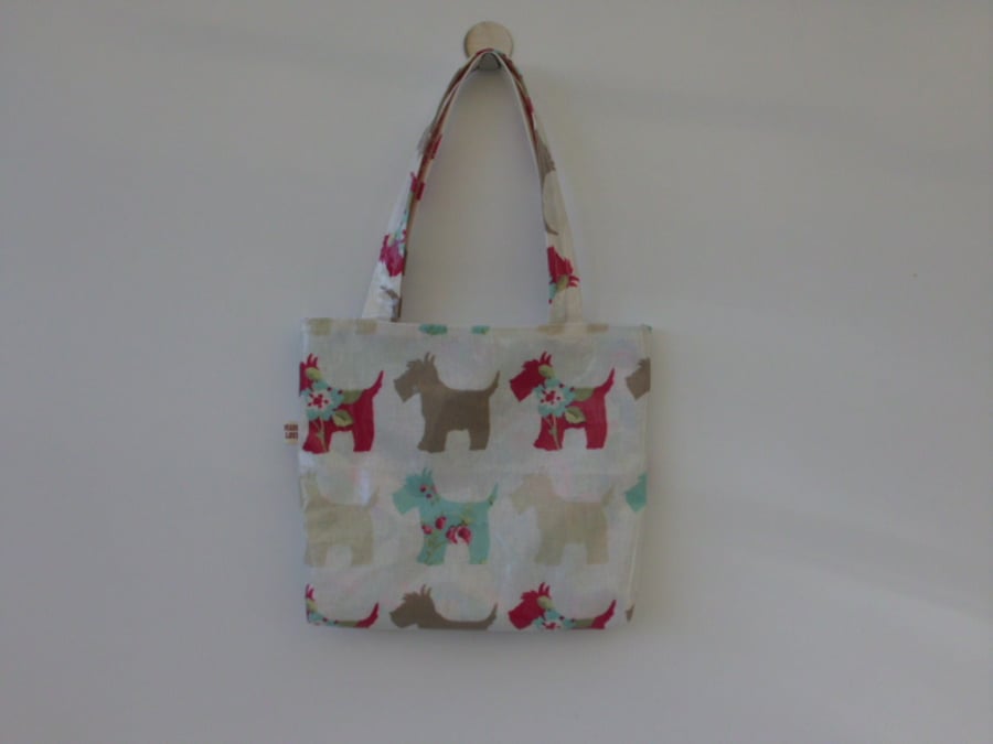 LITTLE GIRLS SCOTTIE DOGS PVC TOTE BAG