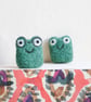 Woolly Mr Toad Bookmark - Needle Felt Felted Frog Handmade Wool Book Accessory - Image 3