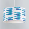 Newlyn Fish drum lampshade Blue