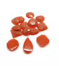 Gold Orange Glitter Cabochons, 15 Mini Flatback Glitter Gems - Image 7