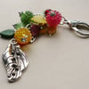 Handbag Charm Red Yellow Green Leaf and Berry Themed   KCJ1608