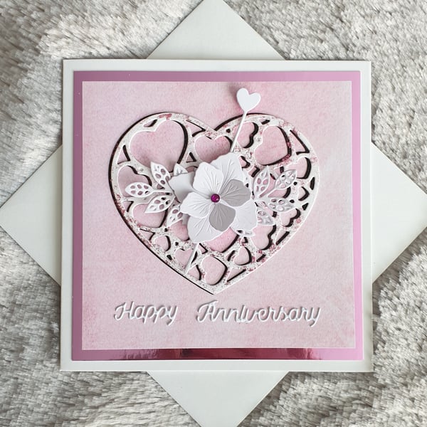 Anniversary Card - Pink Heart