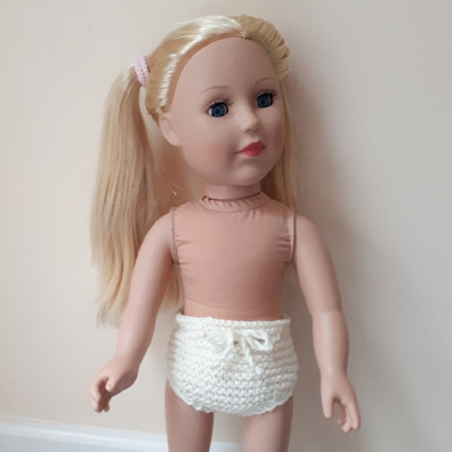 KNITTING PATTERN PDF Cream Panties for Doll