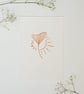 Ginkgo leaf A5 original lino print - Image 4