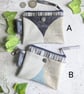 Backpack - Blue Geometric Print Backpack with Navy Straps - Image 7