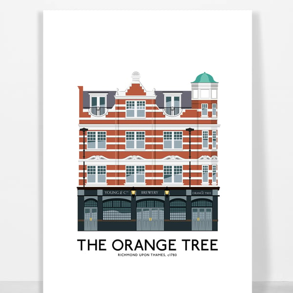 THE ORANGE TREE PUB, RICHMOND, A4 Print