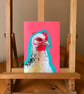 Colourful Pink Chicken Print - Image 3