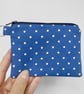 Coin purse in blue and white spot fabric - Image 5