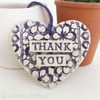 Ceramic heart floral decoration Thank You Teacher Gift Pottery heart