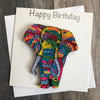 Stunning Handmade Quilled Elephant Card