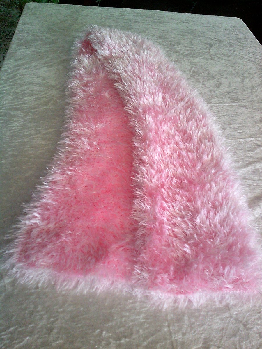 Hand Knitted Pink Scarf