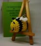 Crochet Bee Keyring Charm - Image 2