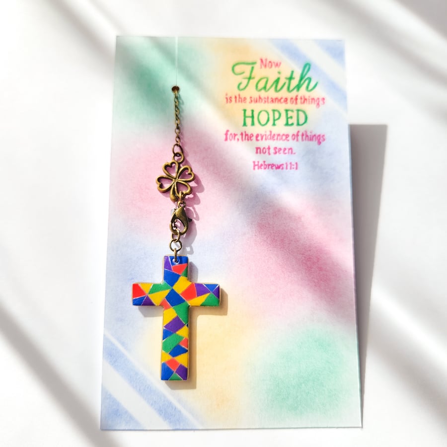 A cross hanging or bookmark
