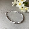 Freshwater Pearl Bracelet, Silver Grey