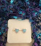 Dainty Heart Faux Opal Ear Studs - Image 7