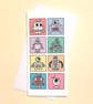 Robot Card - blank greetings card with cute robots L-RRB - Image 1