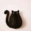 Cat Brooch with Swarovski Crystal Beads