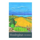 Woodingdean Crossroads travel poster print by Susie West