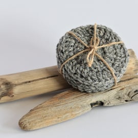 Handmade Coasters, Table Protectors, Rustic Harris Tweed Style Aran Yarn