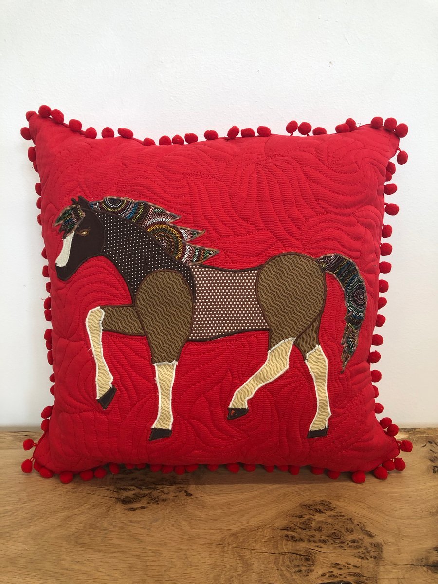 Horse Cushion, Bouncy Bay Thoroughbred