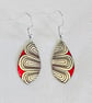 Art Deco style recycled tin earrings  - Image 2