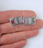 Oblong fordite cufflinks (silver swivel backs) - Image 2