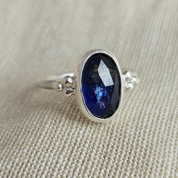 Blue kyanite ring 