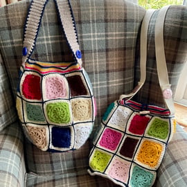 Crocheted Granny Square Bag 