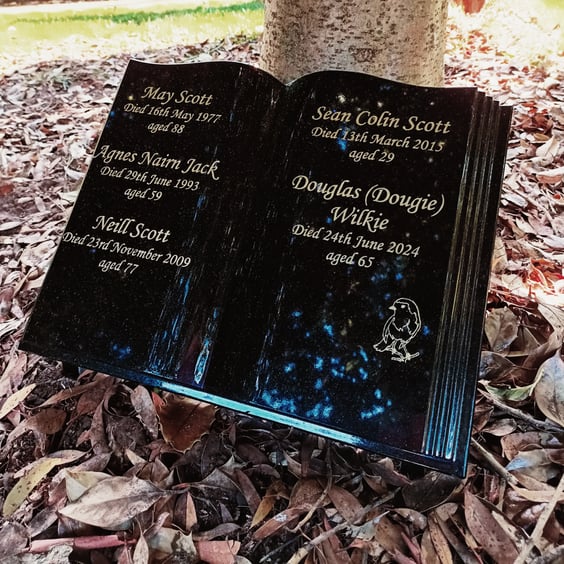 Bible Grave Plaque Grave stone Cemetery Plaque open book bible Headstone 