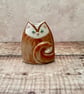 Handmade ginger cat small vase - Image 3