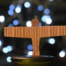 Wooden Angel of the North Christmas Decoration - Handmade and Sustainable