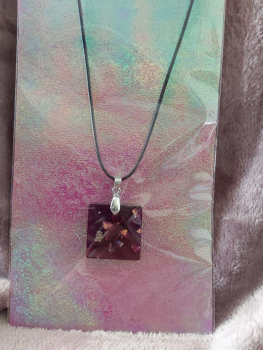 Resin Necklace - Square