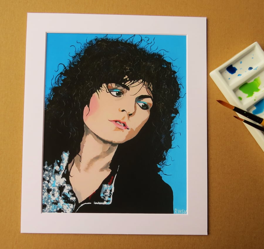 MARC BOLAN ART PRINT WITH MOUNT