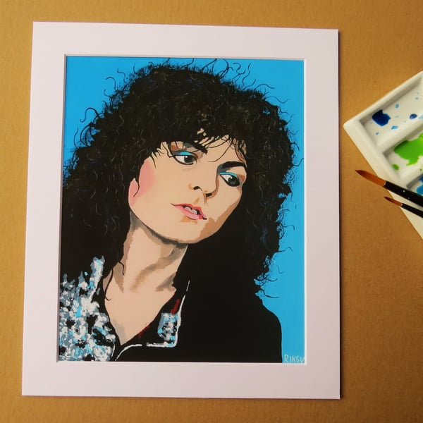 MARC BOLAN ART PRINT WITH MOUNT