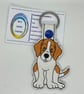 Embroidered Beagle Keyring - Image 1