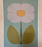 Mid Century Daisy Print A3