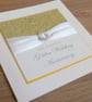 Handmade 50th golden wedding anniversary card, modern, designer - Image 3