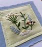 Flowers, hand embroidered keepsake card - Image 5