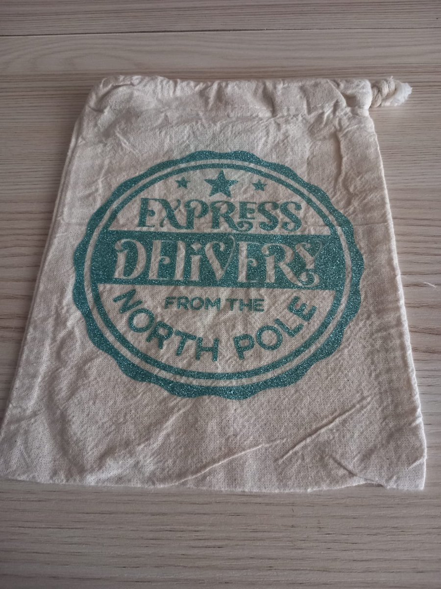 Christmas Mini Treat Bag Drawstring Sack Express Delivery North Pole Kids Treats