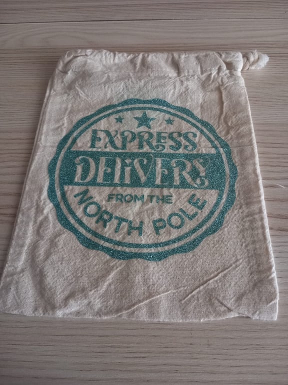 Christmas Mini Treat Bag Drawstring Sack Express Delivery North Pole Kids Treats