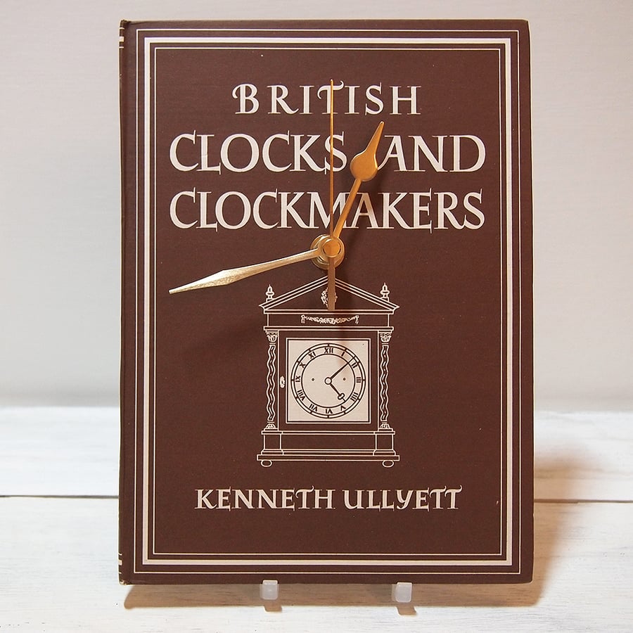 Clock upcycled from the book British Clocks & Clockmakers (1947)