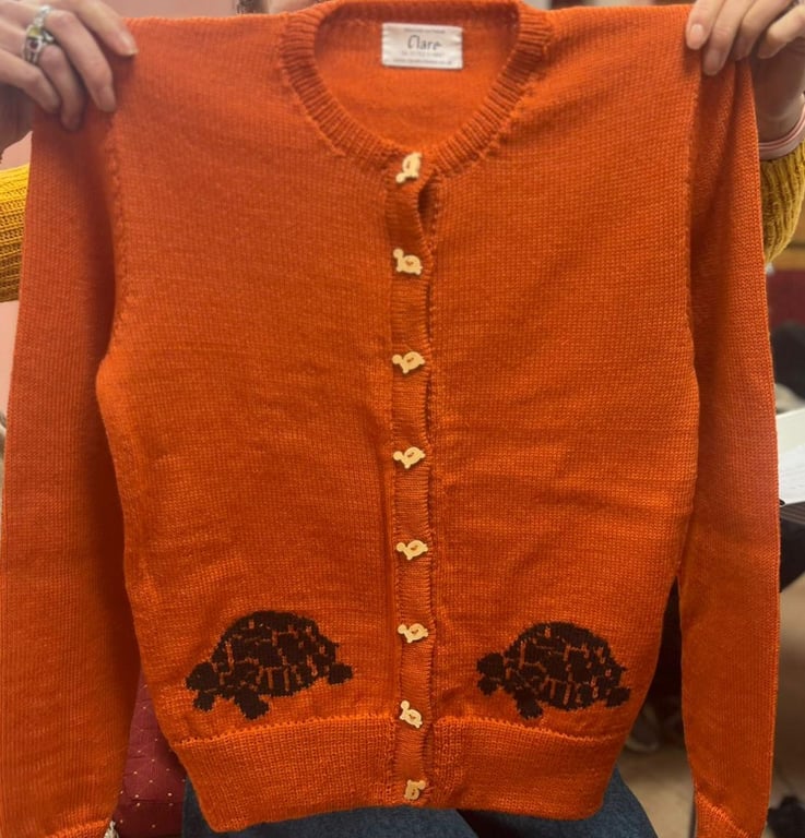 Tortoise Cardigan for adults, made to measure any colour
