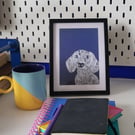 Sausage Dog Lino Print - Dog Lovers Gift - Dog Wall Art - Dopamine Decor
