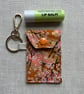 Lip Gloss Lipstick Keyring Pouch Japanese Peach Tiny Blossoms
