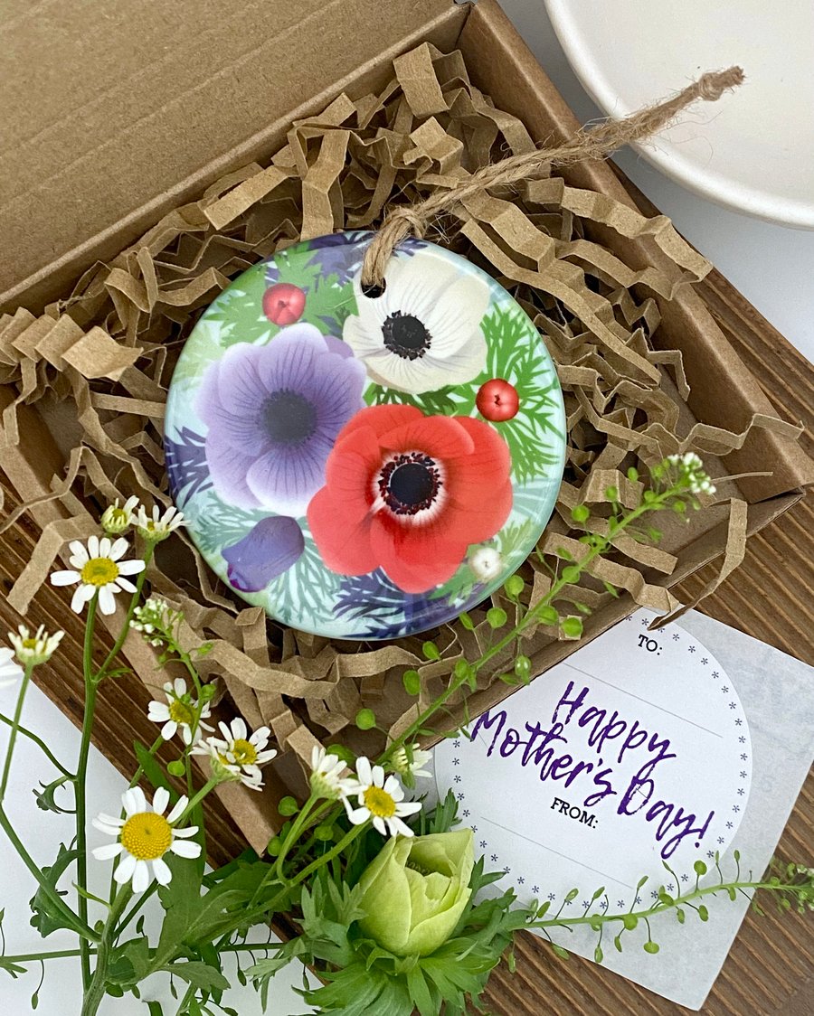 Anemones Ceramic Keepsake Gift Tag